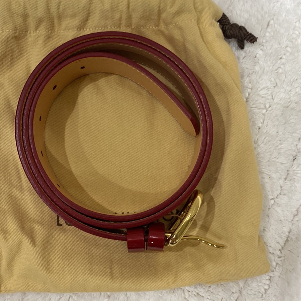Louis Vuitton red patent belt - Picture 3 of 7